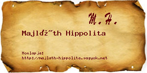Majláth Hippolita névjegykártya